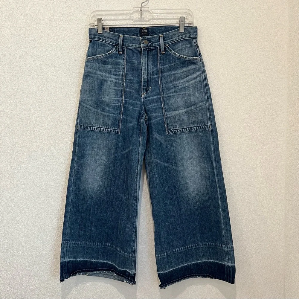 Citizens of Humanity Womens Melanie Cropped Wide Leg Jeans Size 27 Cotton - Picture 6 of 15